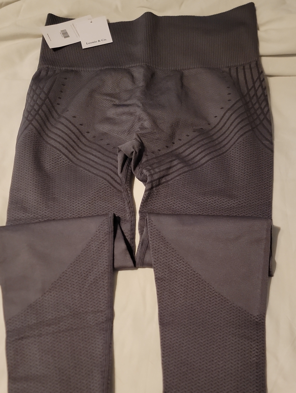 High-Waist Gray Seamless Leggings